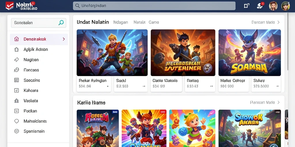 Menu utama yang intuitif dan mudah dinavigasi.